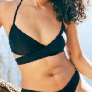 Aerie Black Wrap-Style Bikini Top